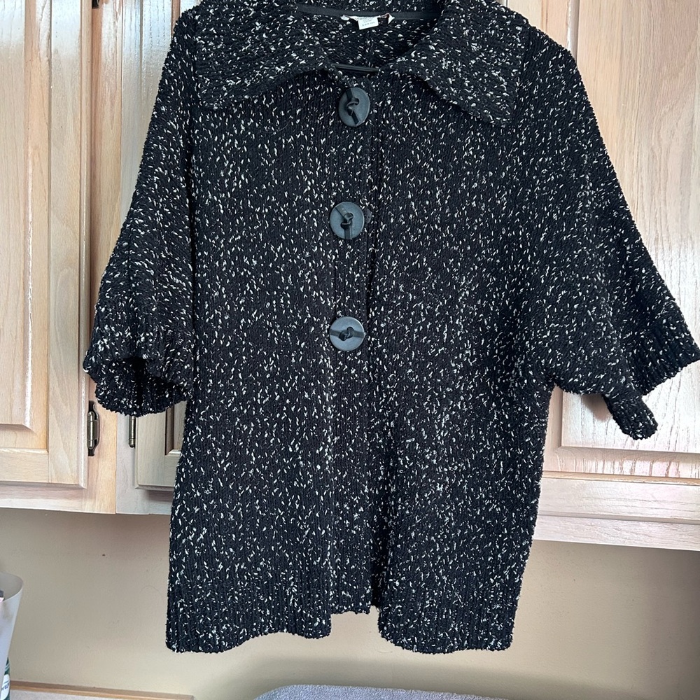 Coldwater Creek Black and White Knit Sweater